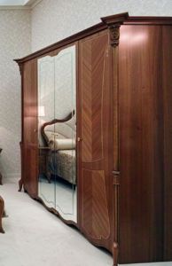 Шкаф 4-х дверный, 2 зеркала  L. 229  x  75  H. 229  в Москве - 255545 руб