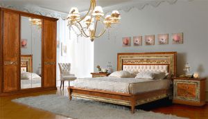 Кровать с мягким изголовьем BELLE EPOQUE (Casa +39) 402 L. 182,8 x 216  H. 129,5 (сп.место 160х200) в Москве - 188000 руб